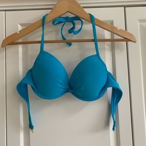 Blue halter bikini top NW! Adjustable Xhilirarion